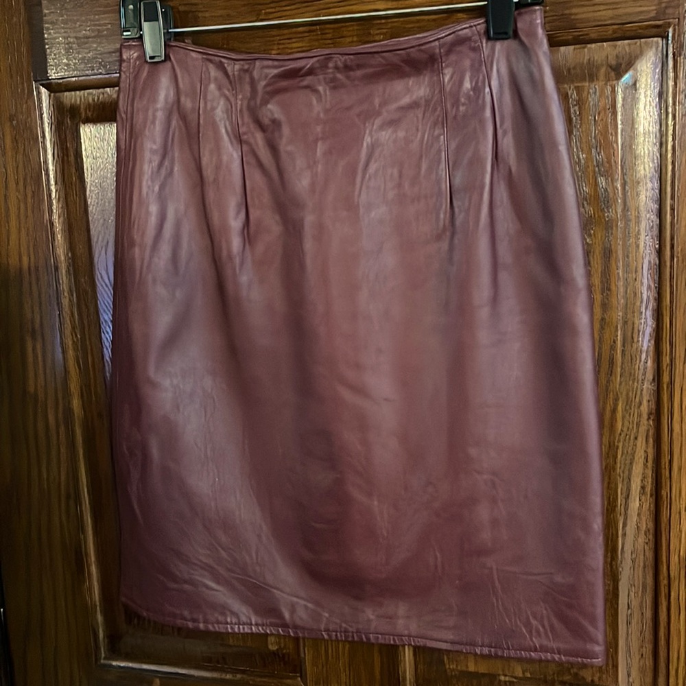 EVAN ARPELLI  NEW YORK VINTAGE LEATHER SKIRT